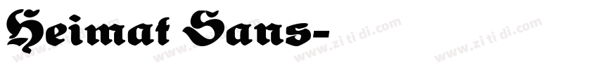 Heimat Sans字体转换